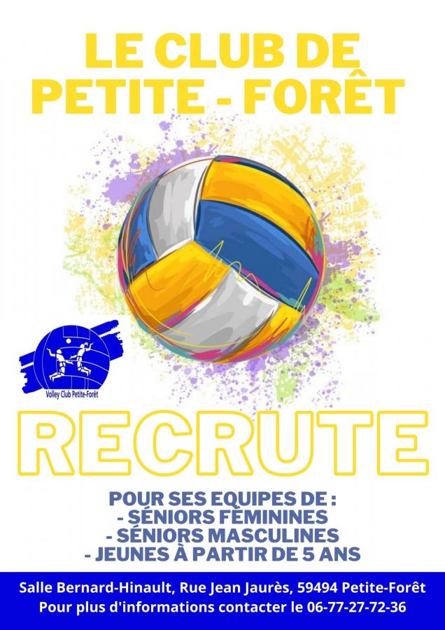 Le volley club de Petite-Foret RECRUTE (1)